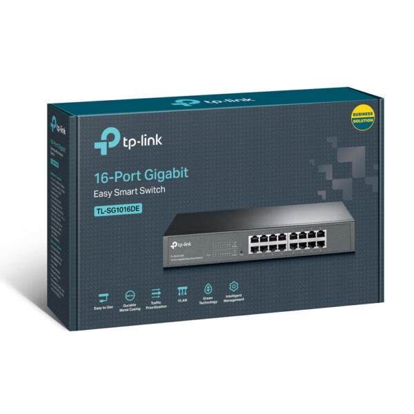 TP-Link 16 PORT GIGABIT EZ SMART RACKMOUNT SWITCH TL SG1016DE - Image 4