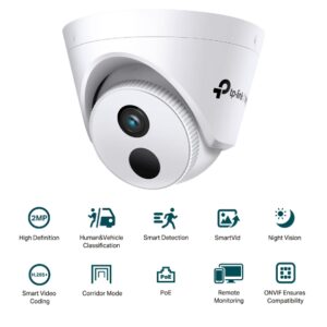 TP-Link TPL-VIGI-C420I-4mm VIGI 2MP IR Turret Network Camera (White)
