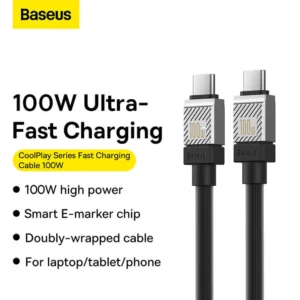 BASEUS CAKW000201 Baseus CoolPlay Series USB-C to USB-C 100W 1m Black