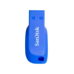 SanDisk SDCZ50C-016G-B35BE Cruzer Blade USB2.0 Flash Drive, 16GB, Electric Blue
