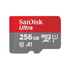 SanDisk Ultra microSDXC, SQUAC 256GB, A1, C10, U1, UHS-I, 150MB/s R, 4x6, 10Y Black