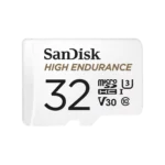 SanDisk High Endurance 32GB microSDHC card with Adapter for dash cams and security cameras, Black - SDSQQNR-032G-GN6IA