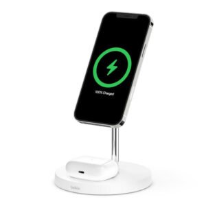 BELKIN BOOST↑CHARGE™ PRO 2-IN-1 WIRELESS CHARGER STAND WITH MAGSAFE 15W-WIZ010MYWH