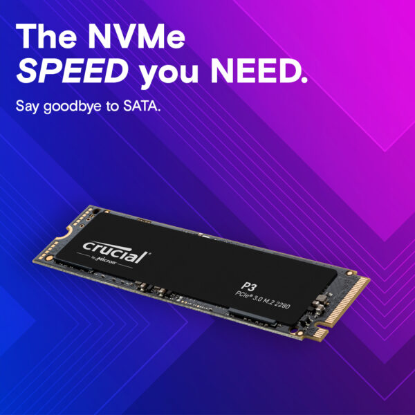 Crucial® P3 4000GB 3D NAND NVMe PCIe® M.2 SSD - Image 3