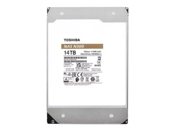 Toshiba N300 14TB NAS 3.5 7200 RPMHDWG31EXZSTA - Image 2
