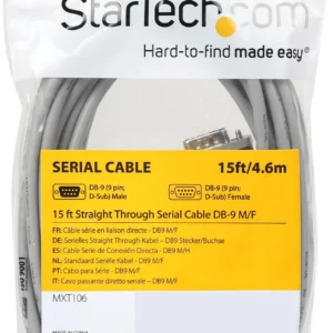 Startech MXT106 Startech 15ft Straight Through Serial Cable - DB9 M/F