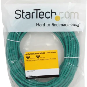 StarTech N6PATCH50GN Startech 50 ft Green Cat6 UTP Snagless Patch Cable