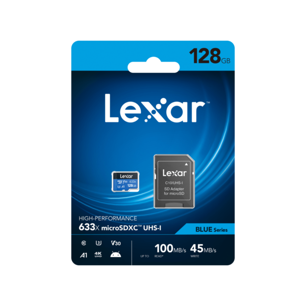 Lexar microSDXC Card 128GB UHS-I High-Performance 633x U3 100MB/s - Image 2