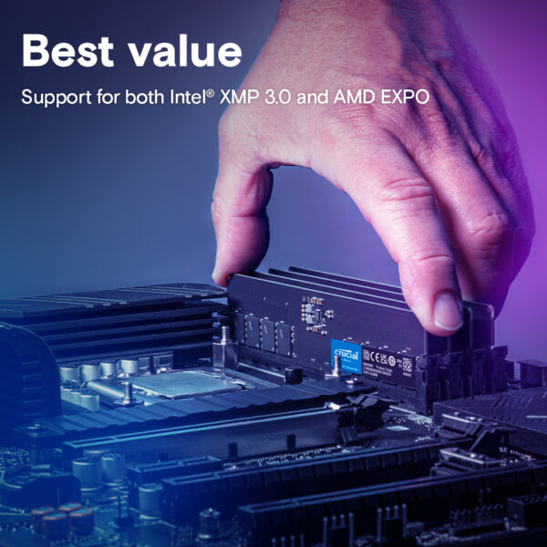 Crucial 32GB DDR5-5600 UDIMM CL46 (16Gbit) - Image 3