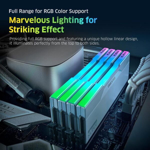 KLEVV CRAS V RGB DDR5 32GB (2x16GB) 7200MHz CL34 - White KLEVV-KD5AGUA80-72B340J