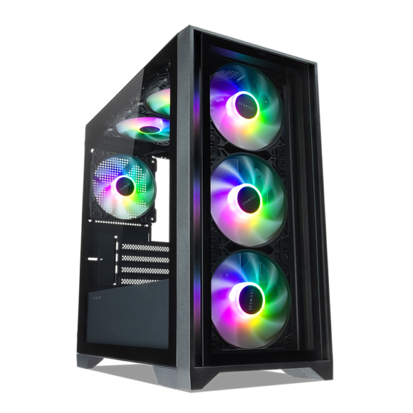Tecware Nexus Air T3 matx Case, w/ 6 x ARGB Fans (Black) TWCA-NEXAT3-BKAR - Image 2