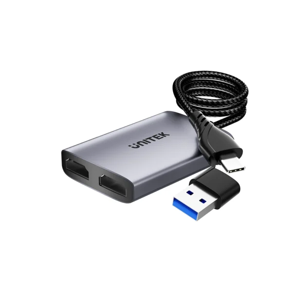 Unitek V1427A USB C/A Dual HDMI Adapter - Image 2