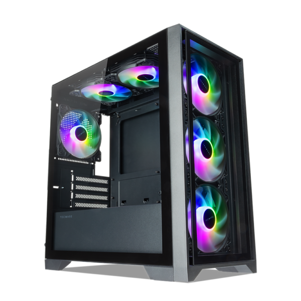 Tecware Nexus Air T3 matx Case, w/ 6 x ARGB Fans (Black) TWCA-NEXAT3-BKAR - Image 3