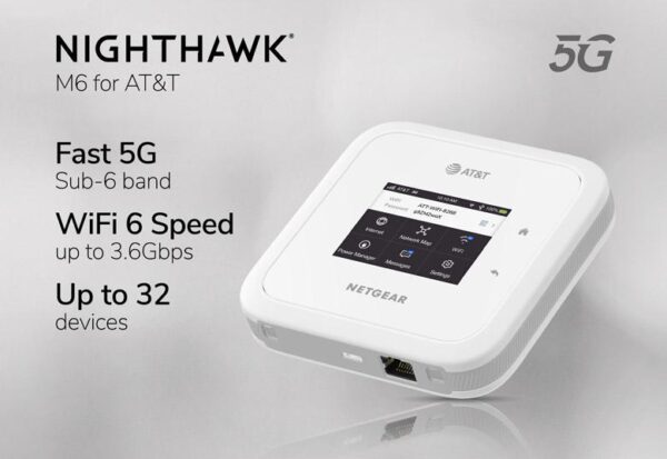 NETGEAR Nighthawk M6 5G WiFi 6 Mobile Hotspot Router (MR6110) AXE3600 3.6Gbps - Image 2