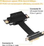 OEM I503011A1 PCIE X1 Riser Cable Dual 90 Degree Right Angle PCIe 3.0 X1 to X1 5cm