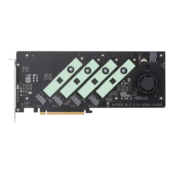 Asus Hyper M.2 x16 Gen 5 Card with Supports Four NVMe M.2 for AMD & Intel - Image 2