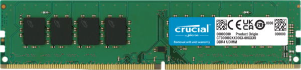 Crucial 32GB DDR4-3200 UDIMM CL22 (16Gbit)