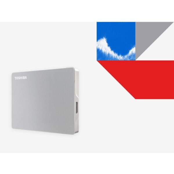 Toshiba Canvio Flex 2TB Portable External Hard Drive USB-C USB 3.0, Silver HDTX120XSCAA - Image 3