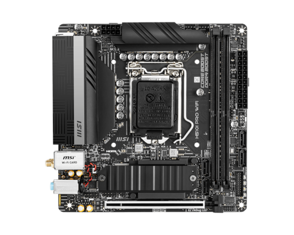 MSI H510I PRO WiFi Pro Motherboard (Mini-ITX, 11th/10th Gen Intel Core, LGA 1200 Socket, DDR4