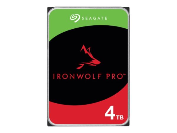 Seagate  IronWolf Pro 4TB, Enterprise NAS Internal HDD, CMR 3.5", SATA 6Gb/s 7200RPM ST4000NT001
