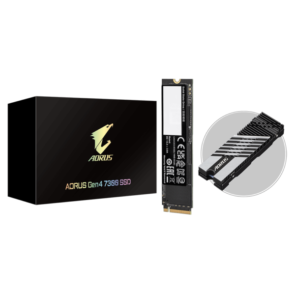 Gigabyte AORUS Gen4 7300 1TB M.2-2280 PCIe 4.0 X4 NVME Solid State Drive (AG4731TB) - Image 4