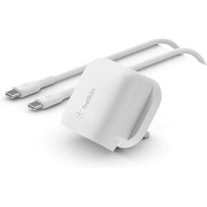 Belkin 18W Quick Charge™ 3.0 Wall Charger + USB-A to USB-C Cable-F7U034DR04-SLV