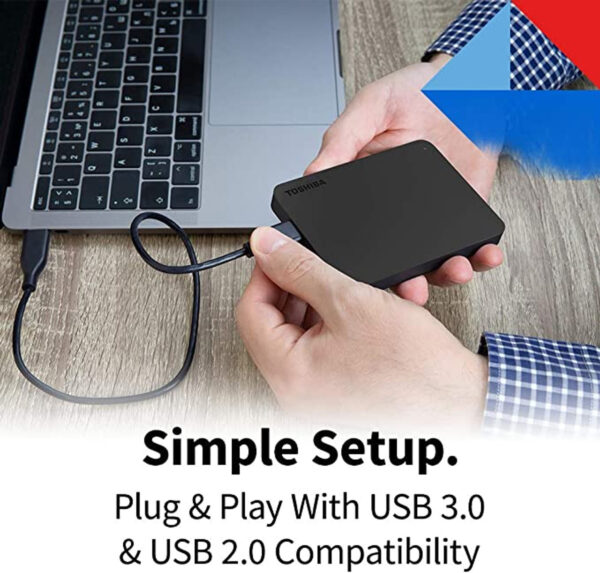 Toshiba Canvio Basics 4TB Portable External Hard Drive USB 3.0, Black (HDTB440XK3CA) - Image 2