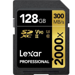 LEXAR Professional 2000x 128GB SDXC R300/W260 MB/s (GOLD Series)