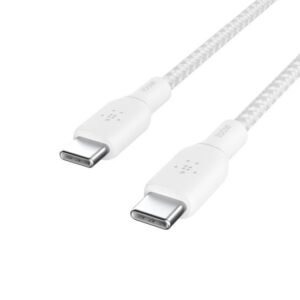 Belkin Braided USB-C to USB-C Cable - 1M White-CAB014BT2MWH