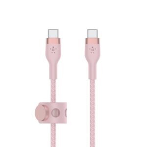 Belkin USB-C to USB-C 2.0, BRAID SIL, 1M, PINK-CAB011BT1MPK