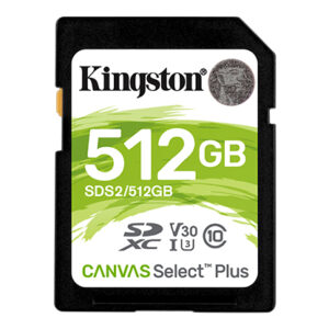 Kingston 100/85MB/s Read/Write (128GB-512GB) U3 V3