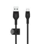 Belkin USB-A to USB-C Braided Silicone Cable Black Charge Pro Flex CAB010BT1MBK