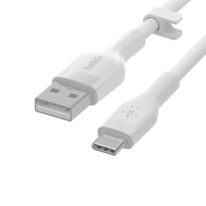 Belkin BOOST CHARGE Flex USB-A to USB-C Cable - White (1M) (CAB008bt1MWH)