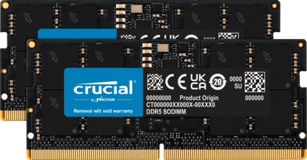 Crucial 32GB Kit (2x16GB) DDR5-5200 SODIMM CT2K16G52C42S5