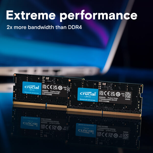 Crucial 32GB Kit (2x16GB) DDR5-5200 SODIMM CT2K16G52C42S5 - Image 2