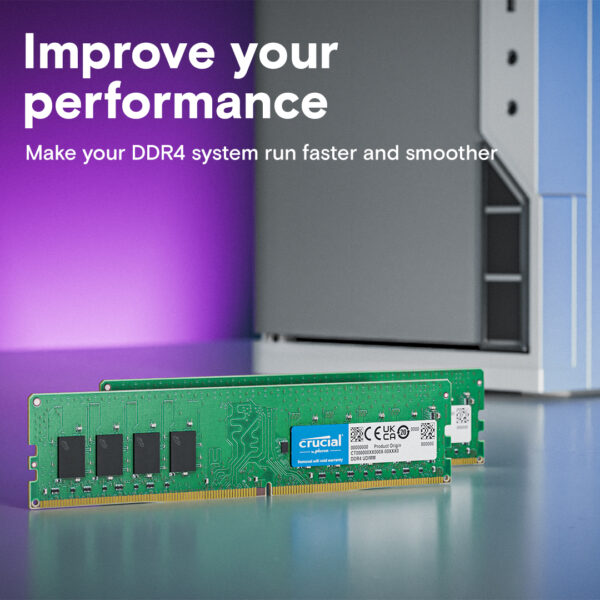 Crucial 32GB Kit (2x16GB) DDR4-2400 UDIMM CL17 (8Gbit) - Image 2
