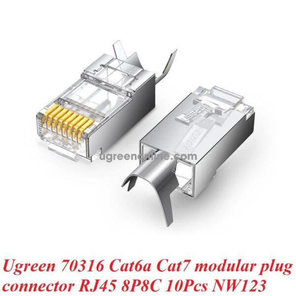 Ugreen CAT 6A Shielding Crystal Head 10pcs/bag - Image 2