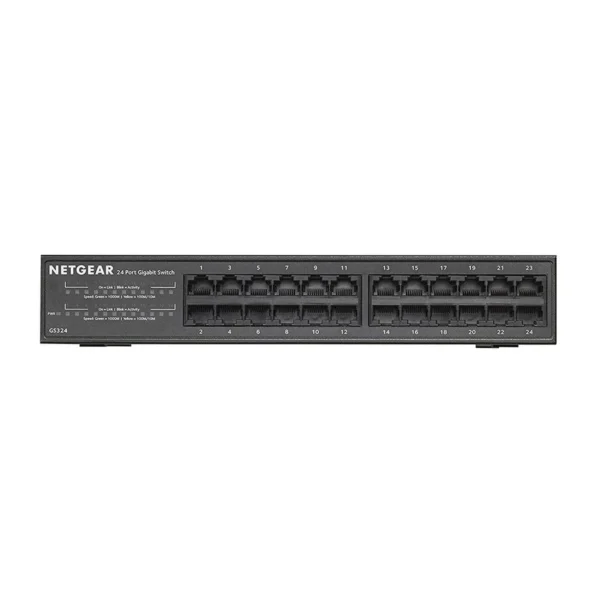 NETGEAR 24-Port Gigabit Ethernet Unmanaged Switch (GS324) - Desktop/Rackmount, Fanless Housing for Q - Image 2