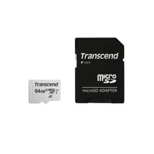 Transcend 64GB microSDXC UHS-I U1 Memory Card (TS64GUSD300S)