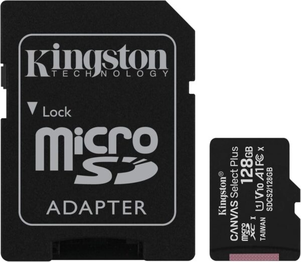 Kingston SDCS2/128GB MicroSD 128GB Up to 100MB/s UHS-I V10 A1 Nintendo Switch Compatible with Canvas Select Plus