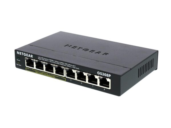 NETGEAR (GS308P) 8-Port Gigabit Ethernet Unmanaged .