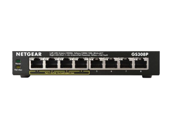 NETGEAR (GS308P) 8-Port Gigabit Ethernet Unmanaged . - Image 2