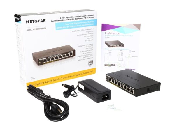 NETGEAR (GS308P) 8-Port Gigabit Ethernet Unmanaged . - Image 3