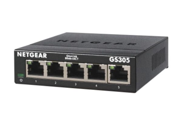 NETGEAR 8-Port Gigabit Ethernet Unmanaged Switch (GS308) - Desktop, Sturdy Metal Fanless Housing