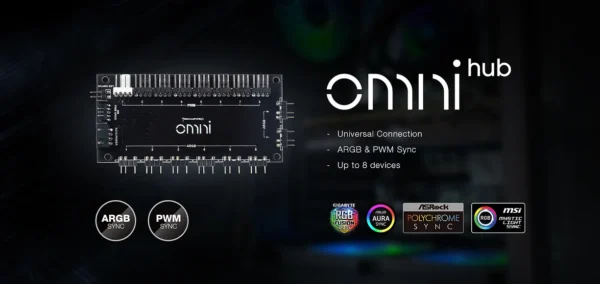 Tecware Omni Hub 8 ARGB Ports & 8 PWM FAN Ports, SATA Powered - Image 3