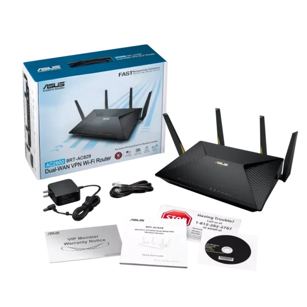 Asus AC2600 Dual-WAN VPN AC Router (800+1734 Mbps) Ports: RJ45 for Gigabits BaseT for WAN x 2, RJ45 - Image 4