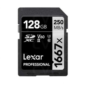 LEXAR Professional 1667x 128GB SDXC R250/W80 MB/s (SILVER Series)