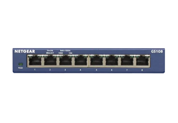 Netgear GS108GE 8-Port Gigabit Ethernet PoE+ Unmanaged Switch