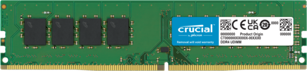 Crucial 16GB DDR4-2666 UDIMM CL19 (16Gbit)