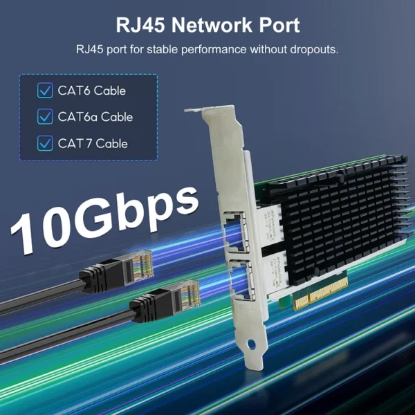 Intel X540-T2 X540-AT2 10G PCI-E Dual RJ45 Ports - Image 3